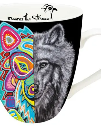 Thaddeus Wolf Art Mug by Indigenous Artist Donna "The Strange" Langhorne