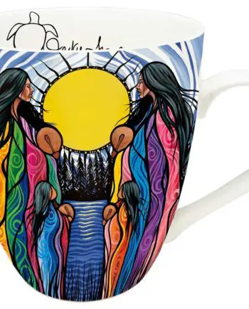 Mother Daughter Water Song Art Mug by Indigenous Artist Jackie Traverse