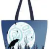 Raven Moon 20" x 15" Art Tote Bag by Indigenous Artist Mark Preston