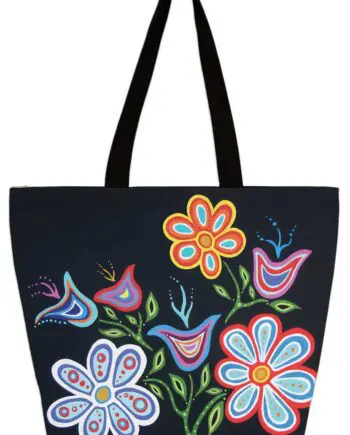 "Happy Flower" 20" x 15" Tote Bag by Artist Patrick Hunter