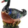 3.6" Wild duck crystal studded jewelry trinket box