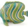 3.2" Striped Turquoise & Green Butterfly Fish Crystal Studded Jewelry Trinket Box