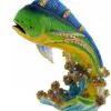 3.8" Mahi Mahi Crystal Studded Jewelry Trinket Box