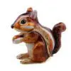 2.5" Chipmunk Crystal Studded Jewelry Trinket Box