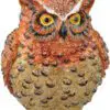 5.4" Big Owl Crystal Studded Jewelry Trinket Box