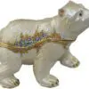 3.2" Polar Bear Cub Crystal Studded Jewelry Trinket Box