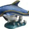 4" Dolphin & Baby Crystal Studded Jewelry Trinket Box