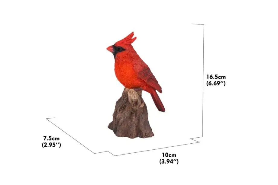 6.7" Cardinal Motion Activated Singing Figurine