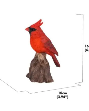 6.7" Cardinal Motion Activated Singing Figurine