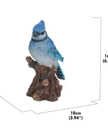 6.5" Motion Activated Singing Blue Jay on a Stump