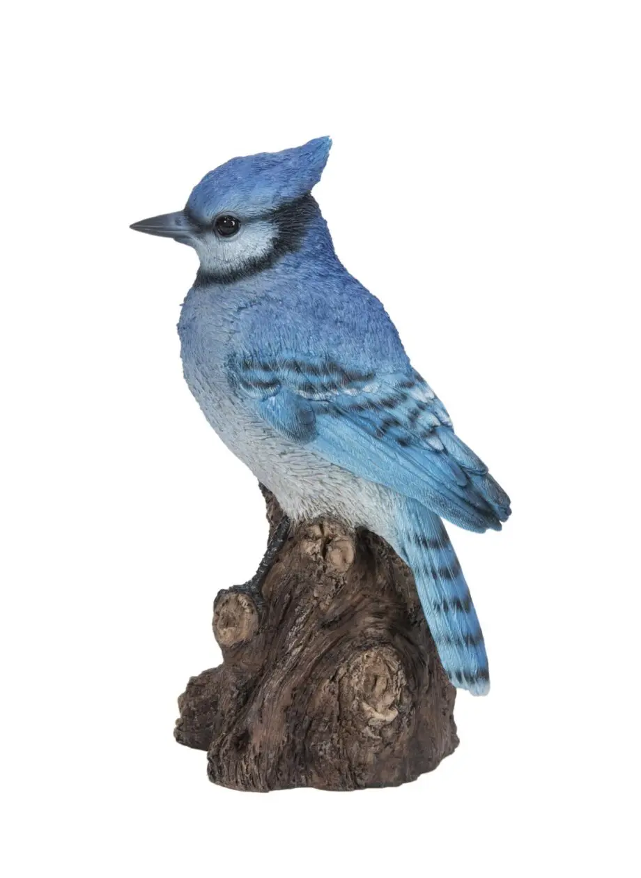 6.5" Motion Activated Singing Blue Jay on a Stump