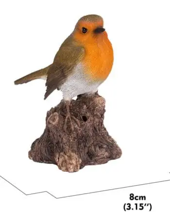 5" Robin Motion Activated Singing Figurine