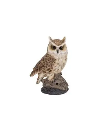 6" Long Eared Owl Motion Activated Singing Figurine