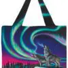 "Sky Dance – Wolf Song" 18" x 15" Reusable Shopping Bag by Artist Amy Keller-Rempp