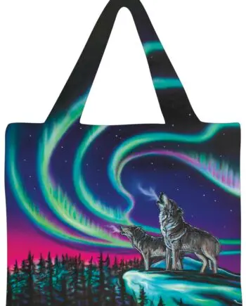 "Sky Dance – Wolf Song" 18" x 15" Reusable Shopping Bag by Artist Amy Keller-Rempp