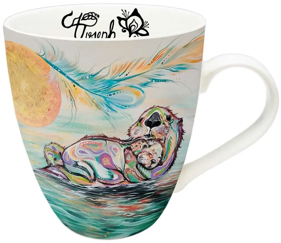 "Otter Family" 18 oz. Signature Mug by Artist Carla Joseph