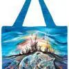 "Sleepy Bear" 18" x 15" Reusable Art Shopping Bag by Artist Carla Joseph