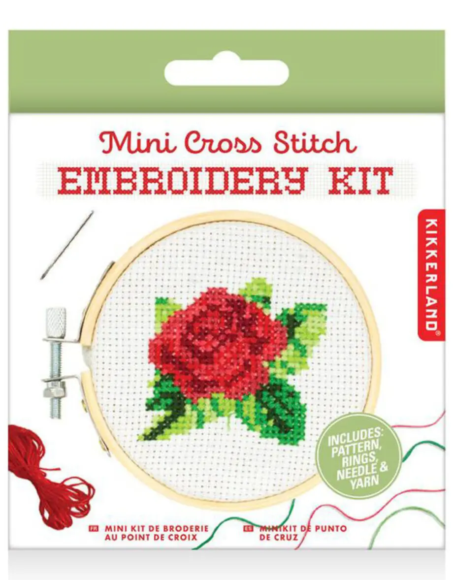 "Rose" Mini Cross Stitch Embroidery Kit