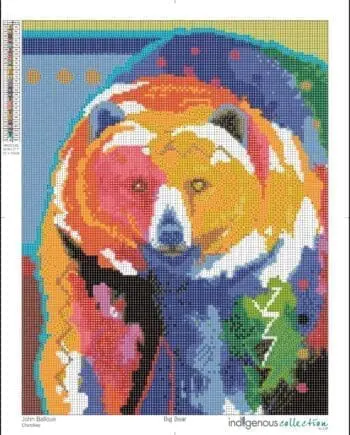 "Big Bear" 19.7" x 15.75" Diamond Art by Artist John Balloue