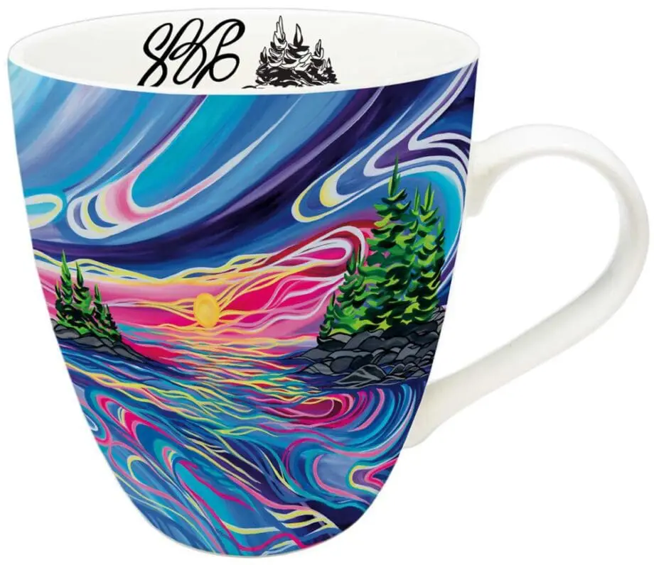 "Reflect & Grow With Love" 18 oz. Signature Mug by Artist Shawna Boulette Grapentine