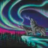 Sky Dance - Wolf Song 10x8" or 18x12" Art Plaques by Artist Amy Keller-Rempp