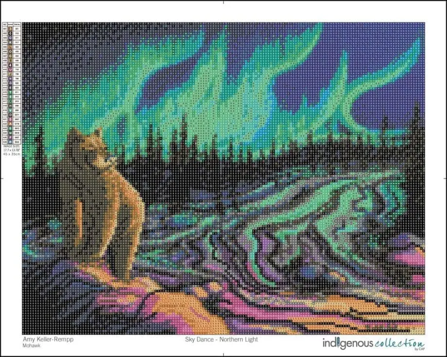 Sky Dance – Northern Light 19.7" x 15.75" Diamond Art Kit by Artist Amy Keller-Rempp