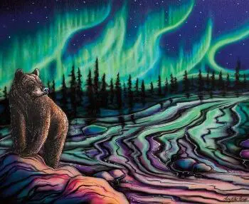 Sky Dance – Northern Light 19.7" x 15.75" Diamond Art Kit by Artist Amy Keller-Rempp