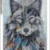 Kenai aka Shadow (Wolf) 19.7" x 15.75" Diamond Art Kit by Artist Micqaela Jones