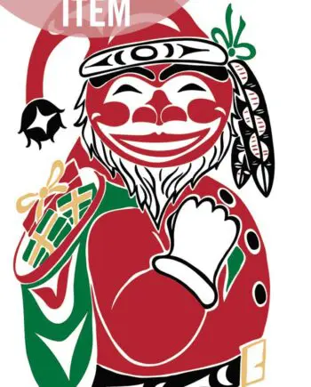 Salish Santa Gift Enclosure Card Pack of 8