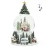 9" Large Village with Sleigh & Christmas Tree on Top Musical Snow Globe