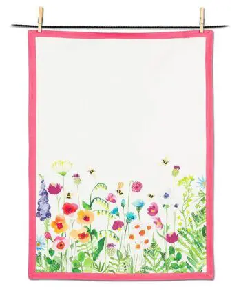 20" x 28" Bumble Bee Garden Tea Towel