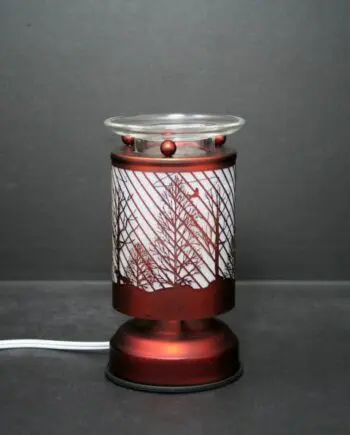 6.5" Tree Design Copper Finish Touch Sensor Light with Scented Wax Glass Holder