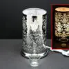 9.5" Silver Lotus Design Touch Sensor Light with Scented Wax Glass Holder