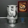 7" Silver Owls Design Touch Sensor Light with Scented Wax Glass Holder