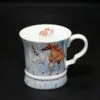 16 oz. Horses Prancing Bone China Mug with Gift Box and Ribbon