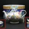 1000ml Peacock Design Bone China Tea Pot in an Elegant Gift Box