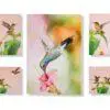 Hummingbird Design Canvas Wall Prints Set