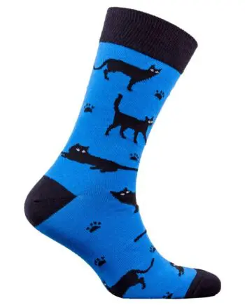 "Shadow Cat" Men's Crew Socks by Socks n Socks