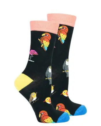 "Wild Birds" Women's Crew Socks by Socks n Socks