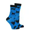 "Shadow Cat" Women's Crew Socks by Socks n Socks