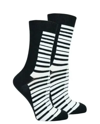 "Piano" Women's Crew Socks by Socks n Socks