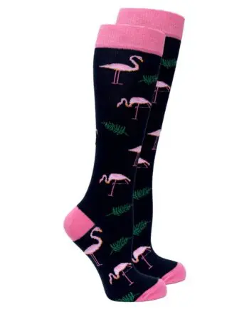 "Flamingo" Women's Knee High Socks by Socks n Socks