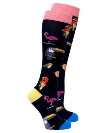 "Wild Birds" Women's Knee High Socks by Socks n Socks