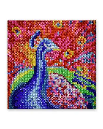 6.3" x 6.3" Peacock Diamond Art Kit by Craft Medley