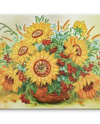 12"x 16" Sunflower Pot Diamond Art Kit by Craft Medley