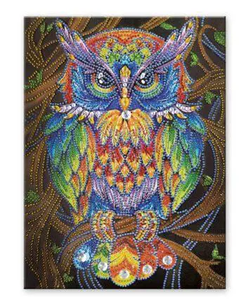 12"x 16" Owl Diamond Art Kit by Craft Medley