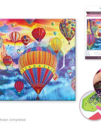 16"x 20" Hot Air Balloons Diamond Art Kit by Craft Medley