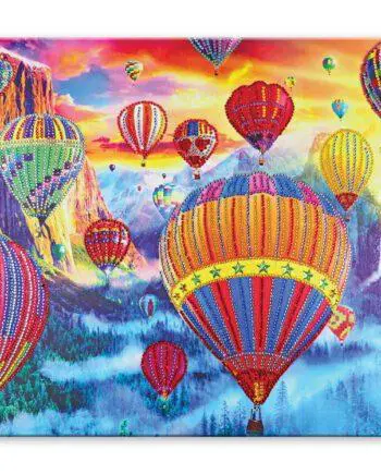 16"x 20" Hot Air Balloons Diamond Art Kit by Craft Medley