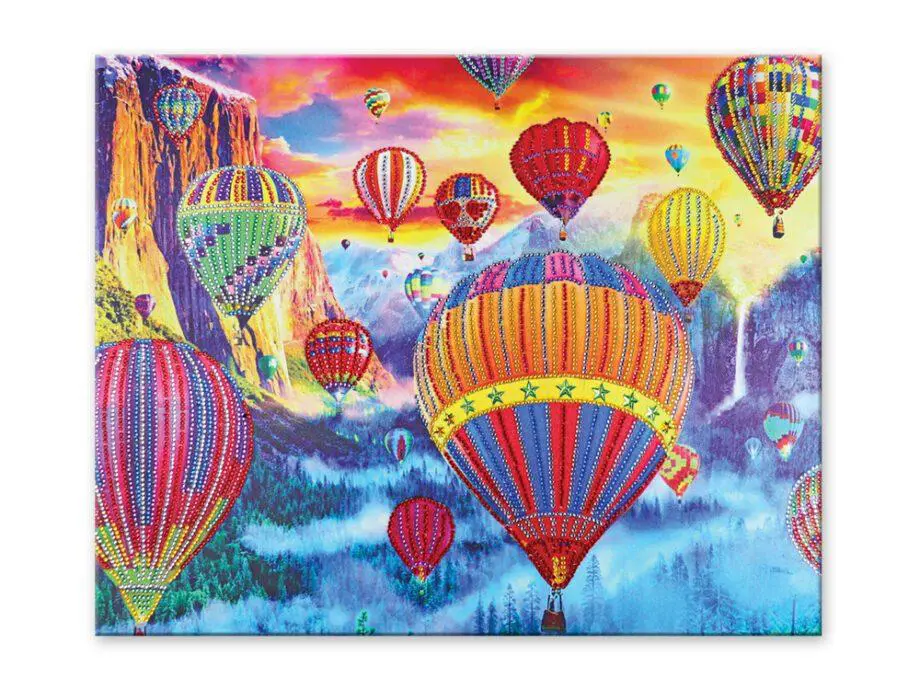 16"x 20" Hot Air Balloons Diamond Art Kit by Craft Medley