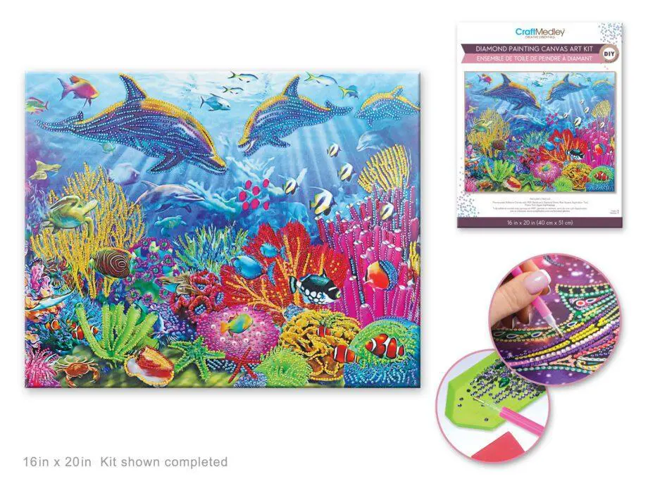 16"x 20" Under The Sea Diamond Art Kit by Craft Medley